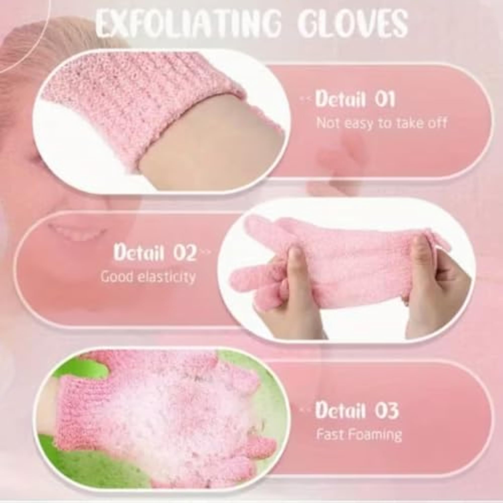 Exfoliating Gloves, Shower Glove for Deep Cleansing